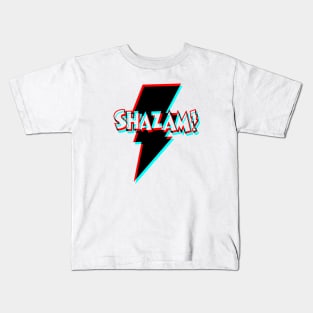 Retro 3D Glasses Style - Shazam Kids T-Shirt